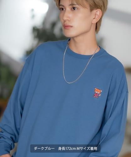 IMPROMES Casual SIDEWAYSTANCE Embroidered Downer Fox Long Sleeve T-Shirt, Men's, White