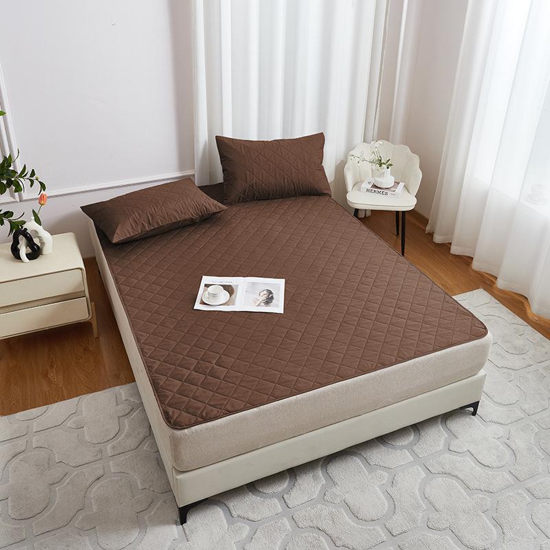 Водонепроницаемый стеганый наматрасник с резинками, пылезащитный чехол с противоскользящим покрытием