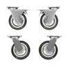 6-inch Casters, Set of 4, 150mm, Heavy-Duty, 600kg Load Capacity, 360-Degree Rotation, Reinforced Construction, Quiet Design, with Two Brakes