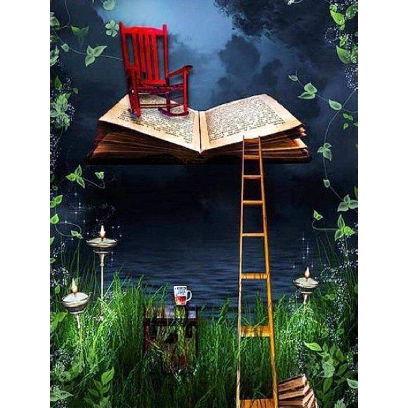 5D DIY Алмазная картина Набор Книги Искусство Алмазная вышивка Стразы Украшения для дома