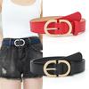 The New Classic Retro Fashion All-Match imitation Leather Round Buckle Simple Circle Pin Belts for Women Fashion Jeans belt