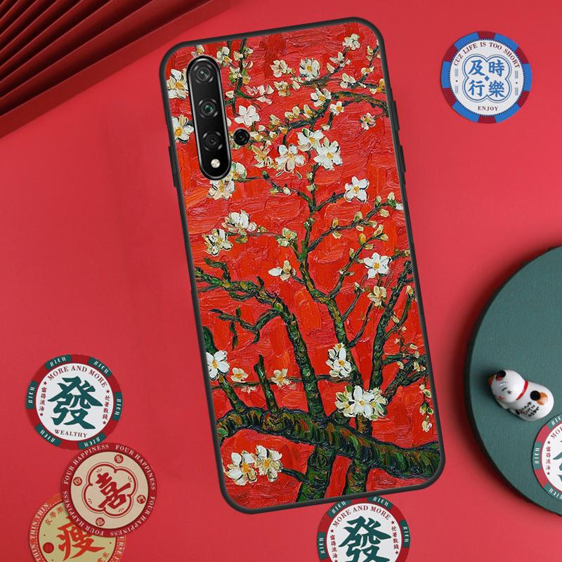 Цветущая миндальная ветвь Для Huawei Nova Y60 Y70 Y90 Y72 Y73 Y61 Y91 7i 8i 11i 12i 12s 9 10 SE P20 P30 P40 Lite Чехол
