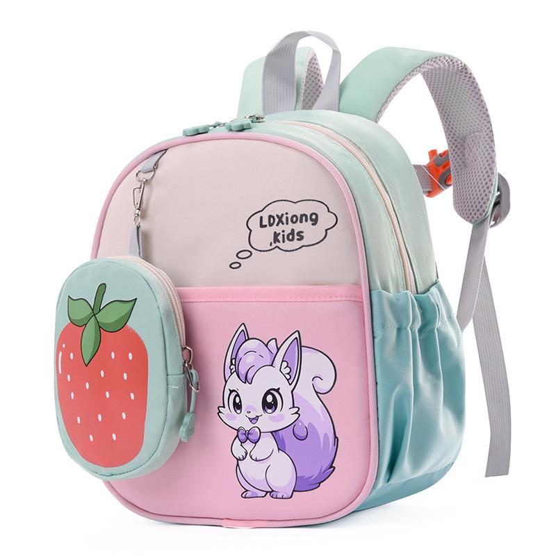New Colorful Children's Backpack Cute Dual Color Kindergarten Bag With Breathable Design