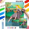 Sleeping Beauty Princess Aurora Forest Animal Oil Painting Digital Painting Art Kit Handmade Diy Painting Home Decoration Gift
