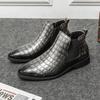 Fashion Fashion Men's British Style Slip-on Leather Boots Leather Chelsea Boots High Quality Handmade Business Casual Dress Ankle Shoes