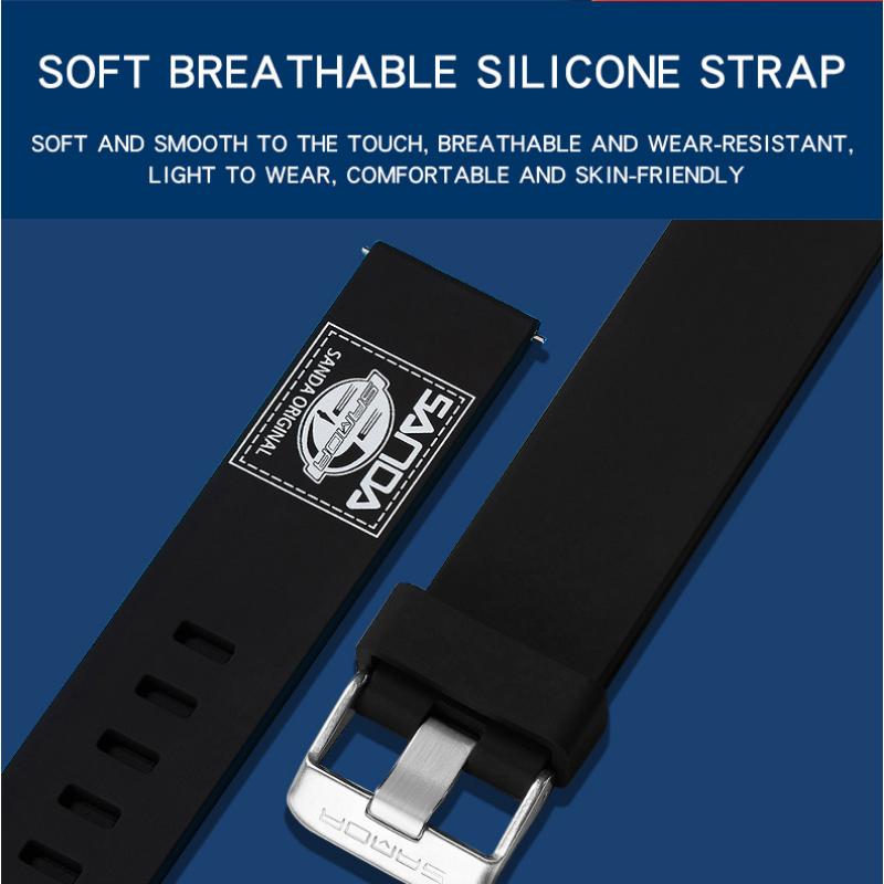 SANDA Новые кварцевые часы с силиконовой лентой, водонепроницаемые студенческие, водонепроницаемые классные часы для мужчин и женщин на открытом воздухе