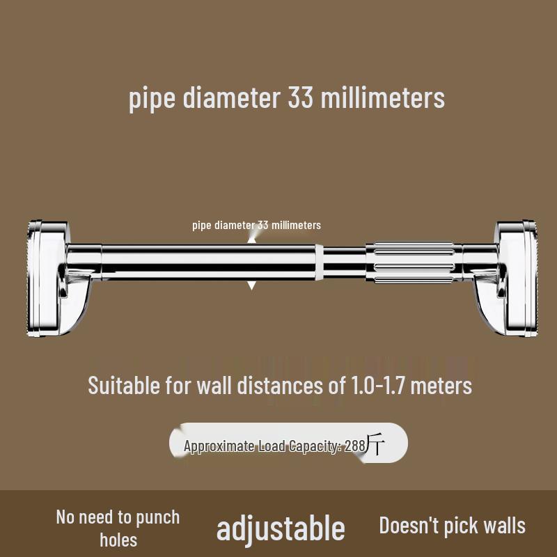 Retractable No-Drill Balcony Clothes Drying Rod, 304 Stainless Steel Hanger for Home Use