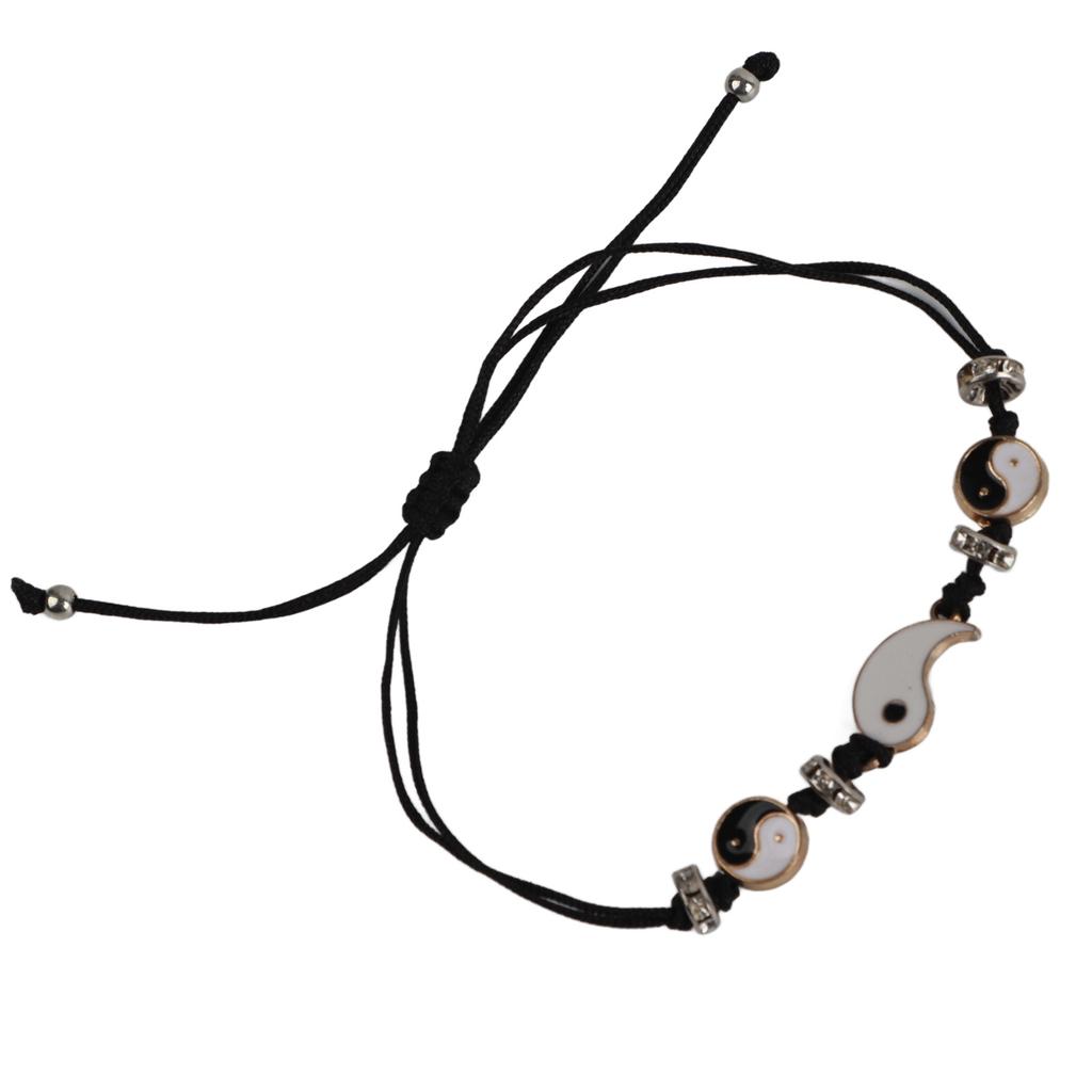 1 пара браслетов Тай Чи, нейлоновый тканый регулируемый браслет Инь Ян пара, декоративный браслет