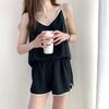 Ice Silk Camisole & Shorts Pajama Set for Women - Korean Style Two-Piece (Spring, Summer, Autumn)