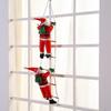 Santa Ladder Pendant Christmas Decoration Festive Santa Ornament with Curly Beard Festive Hanging Ornament