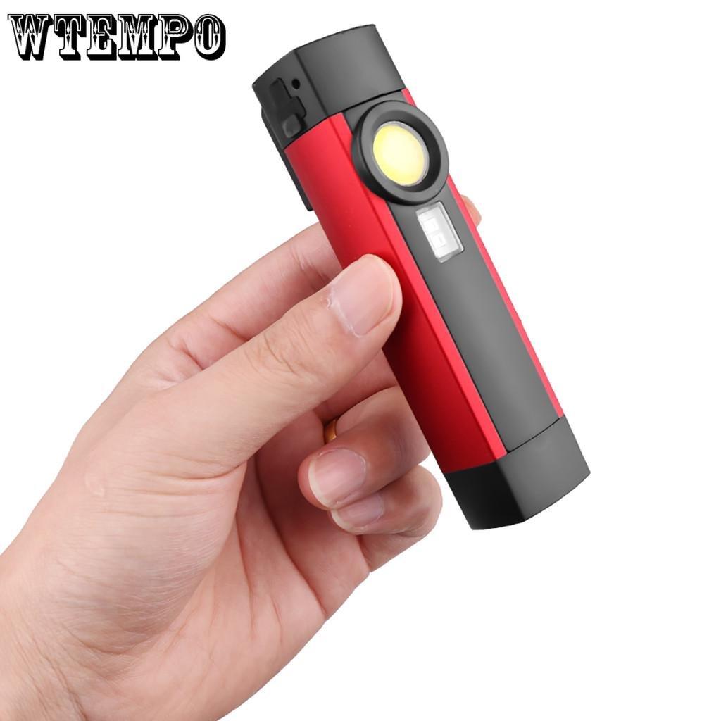 Multifunctional COB Work Light USB Charging Red Light Warning Light LED Flashlight with Magnet Portable Maintenance Lamp