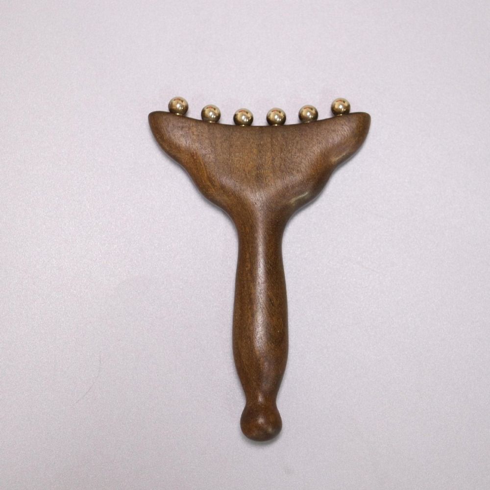Sandalwood Meridians Massage Comb Copper/Horn Balls Lymphatic Drainage Massager  Breast Massage