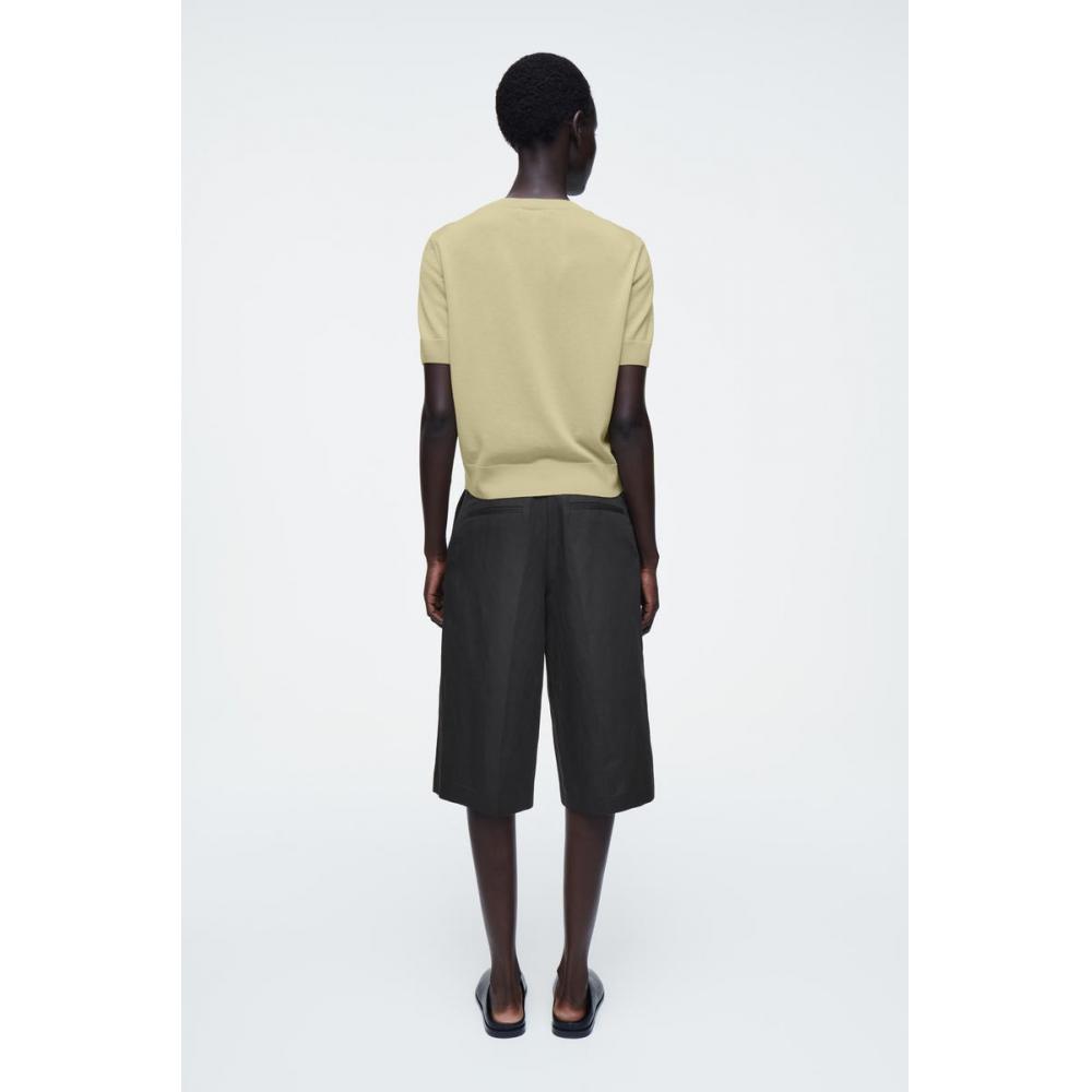 COS Кардиган с короткими рукавами из смеси японской мериносовой шерсти