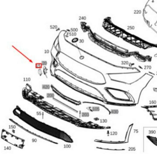 Front Bumper Tow Hook Cover for Mercedes-Benz CLA 118
