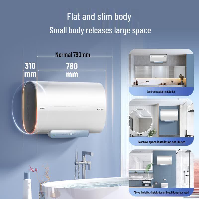 HAIER Электрический водонагреватель Leader EC5FA 60L 3300W, штепсель CN (адаптер в комплекте)