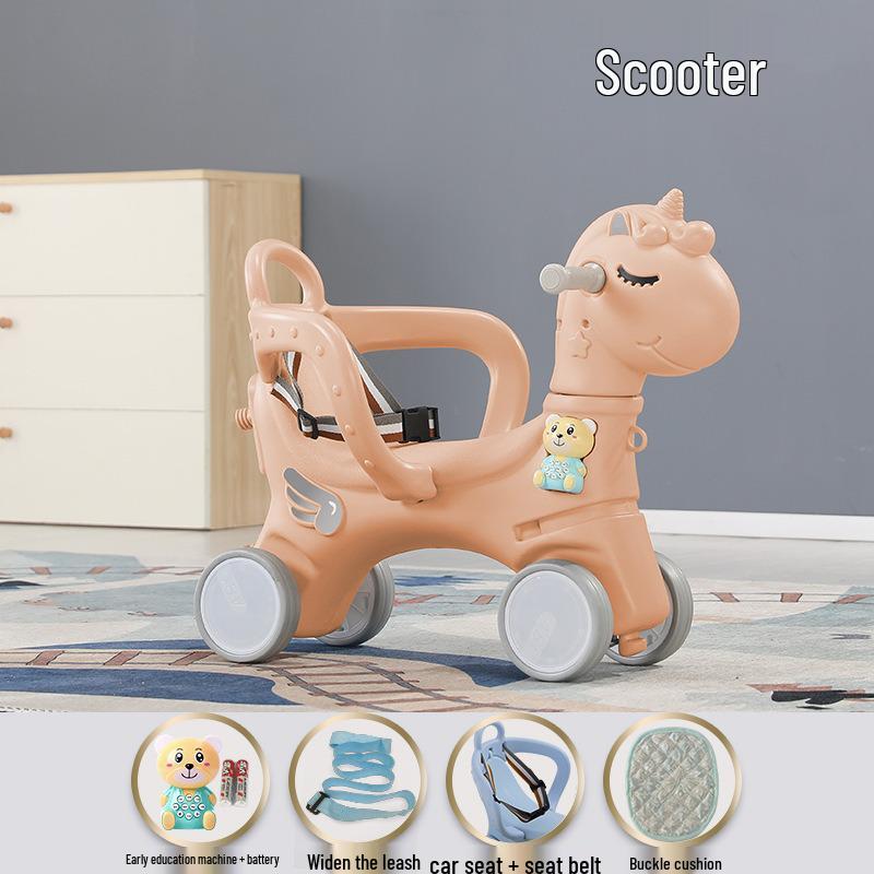 Детская деревянная качалка и прогулочная коляска 2-в-1 - Идеальный подарок на день рождения для годовалых детей