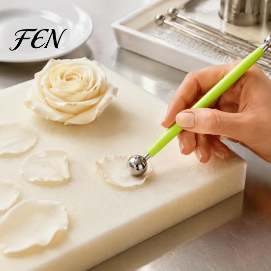 Clay Modeling Tools 4Pcs Polymer Shaping Tool Set, Sculpting Stick with Stainless Pottery Steel Ball, 4 Size DIY Fondant Ball Rods