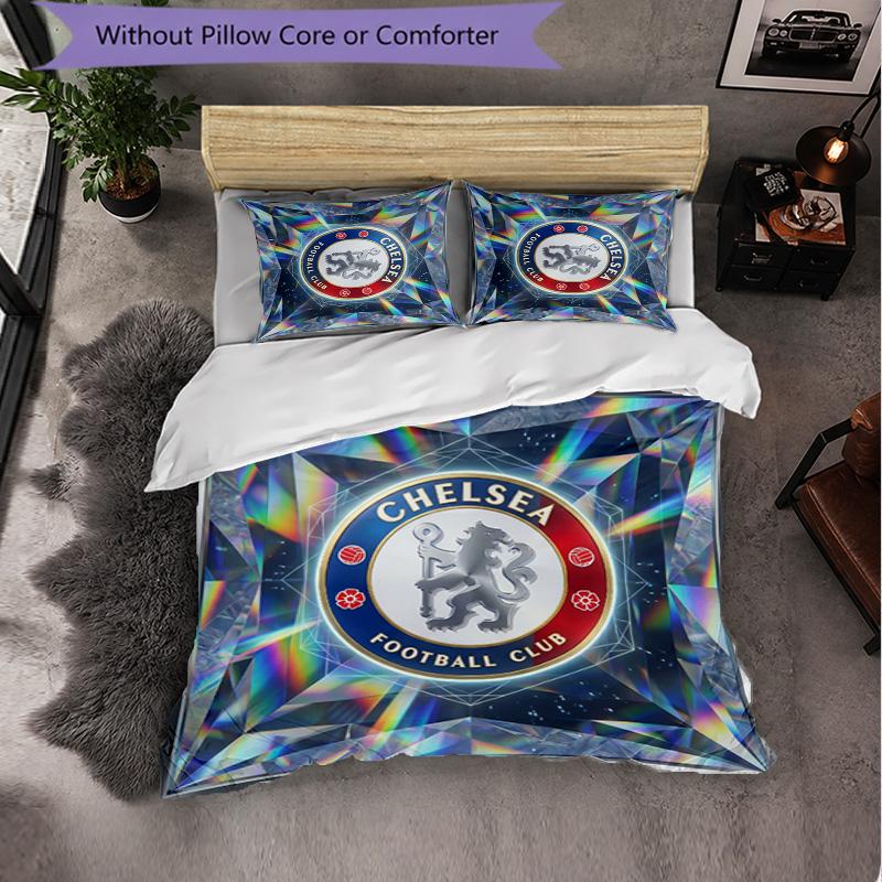 Набор постельного белья Chelsea FC, 3 предмета, мягкая микрофибра, пододеяльник с наволочками для спальни