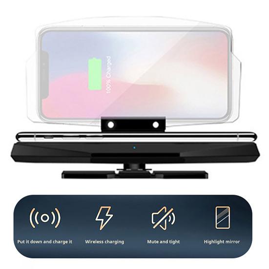 Автомобильный держатель для телефона HUD с функцией беспроводной зарядки, режим GPS-навигации, аксессуар для автомобильного кронштейна