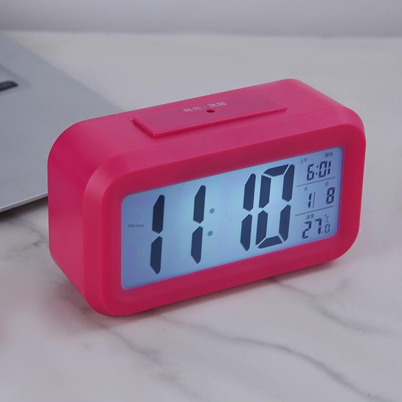 Photosensitive Luminous Student Desktop Alarm Clock with Voice Feature