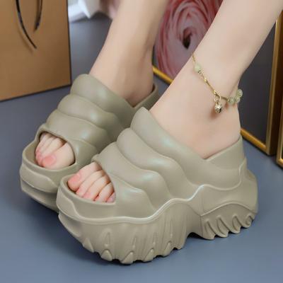 Модные женские сандалии Tide, летние, новые, для дома, нескользящие, для улицы, мягкие, пляжные, на платформе, на высоком каблуке, универсальные