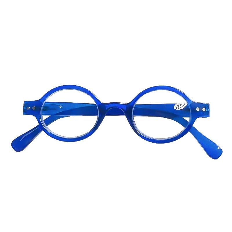 Женские очки для чтения Мужские Очки с защитой от синего света Красные Очки Винтажные Круглые Очки для дали Мужские Без диоптрий Очки +1.5+2