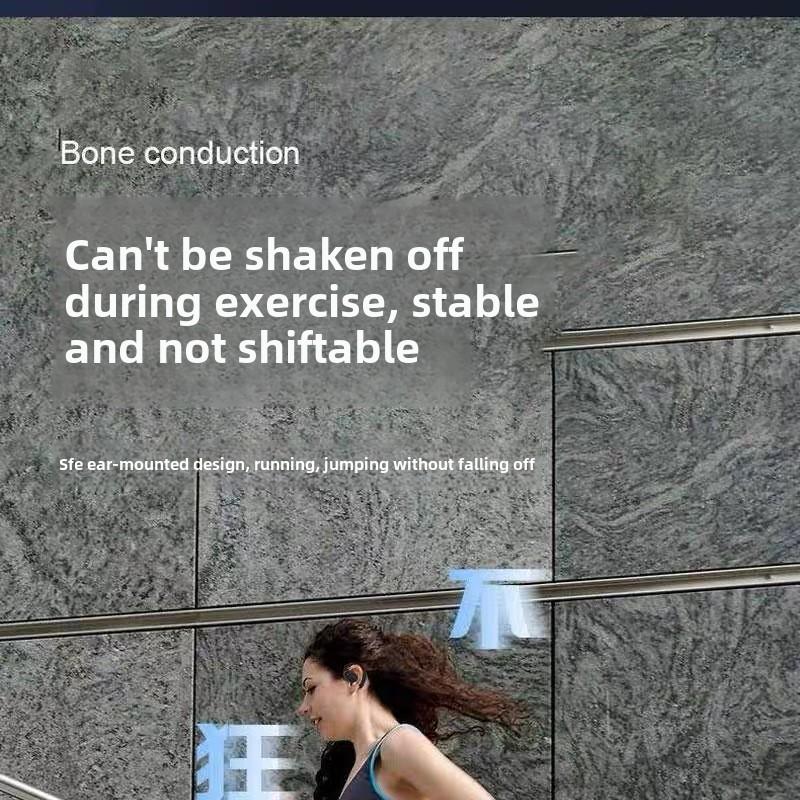Bluetooth-гарнитура Earless, беспроводная, с костной проводимостью, спортивная, подвесная, сверхдлинная, для бега на выносливость, высокое качество звука для мужчин и женщин