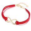 Jewelry Red Lucky Number 8 Woven Knot Bracelet for Women's Cuff Bangle Red Thread On Hand Presents