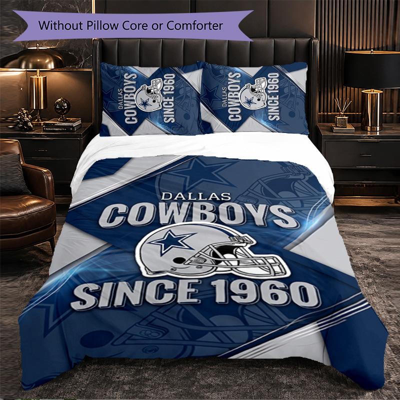 Dallas Cowboys Pattern Microfiber 3Pcs Bedding Set Decor Duvet Cover Set For Bedroom Home Use