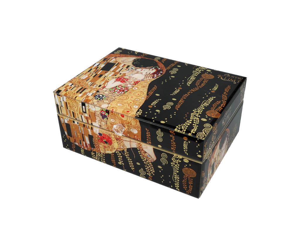 Szklana Szkatułka Na Biżuterię Gustav Klimt Pocałunek Pudełko Ozdobne