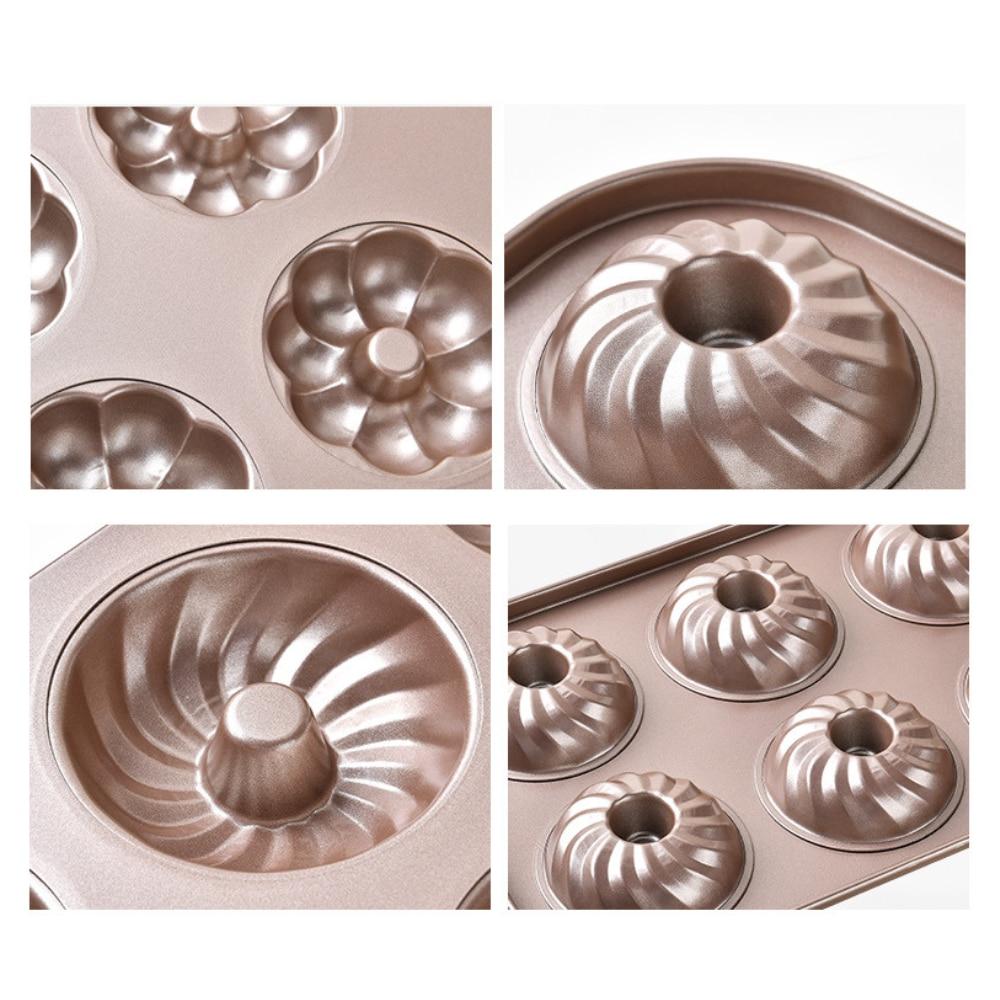 2-Piece Nonstick Baking Mold Set, 6-Cavity Brownie and Donut Pan, 29x19.8x2.1cm