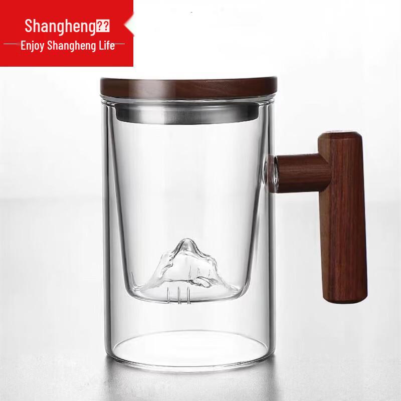 Стеклянная кружка-заварник Shangheng с видом на горы