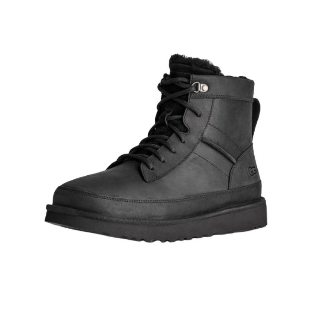 UGG Повседневные теплые кожаные ботинки Heritage с круглым носком, удобные зимние ботинки для мужчин, черные 1174580-BLK