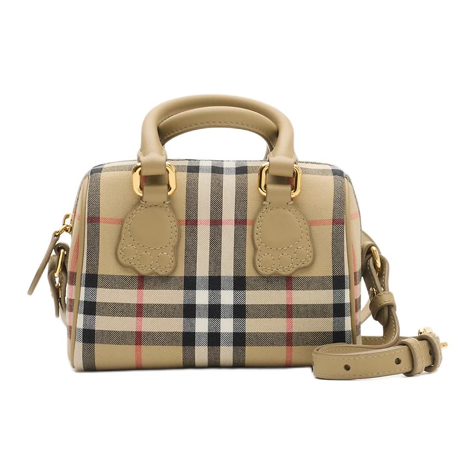 Burberry Mini Leather Top Handle Bag Women handbags Beige 81174171