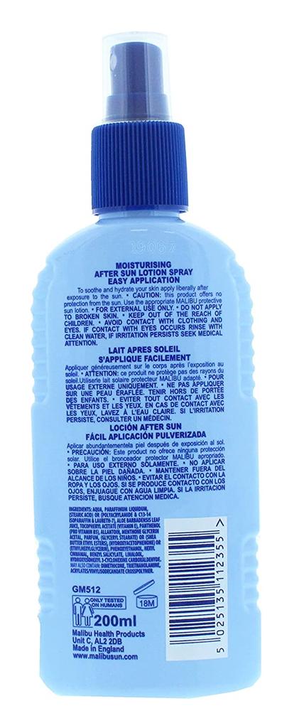 Malibu After Sun Lotion спрей-бальзам после загара 200мл