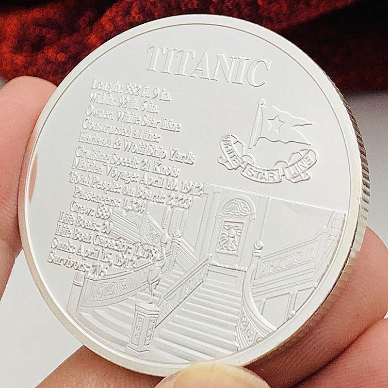 Титаник, корабль, посеребренная цветная печатная памятная медаль, ремесленная креативная монета, сувенирная монета