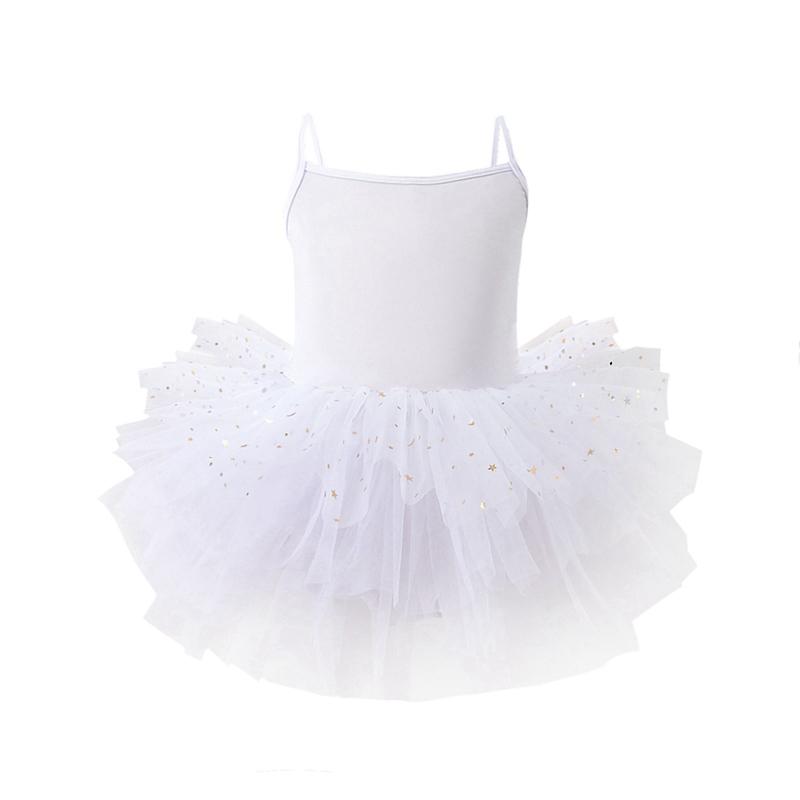Girls' Sling Ballet Dress Fluffy Skirt Kids Dance Costume