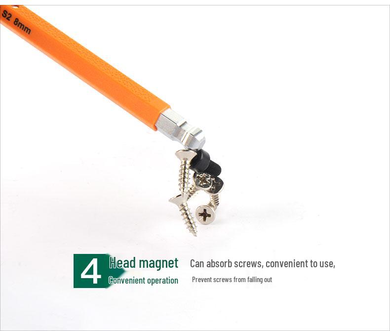 SATA Extra Long Torx Set: Magnetic Ball End Hex Keys with Hexagonal Center Hole.