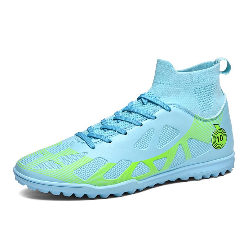 Модные мужские футбольные бутсы FG/TF с нескользящей подошвой, тренировочные бутсы для игры на траве, высококачественные кроссовки на шнуровке для активного отдыха, высокие футбольные бутсы