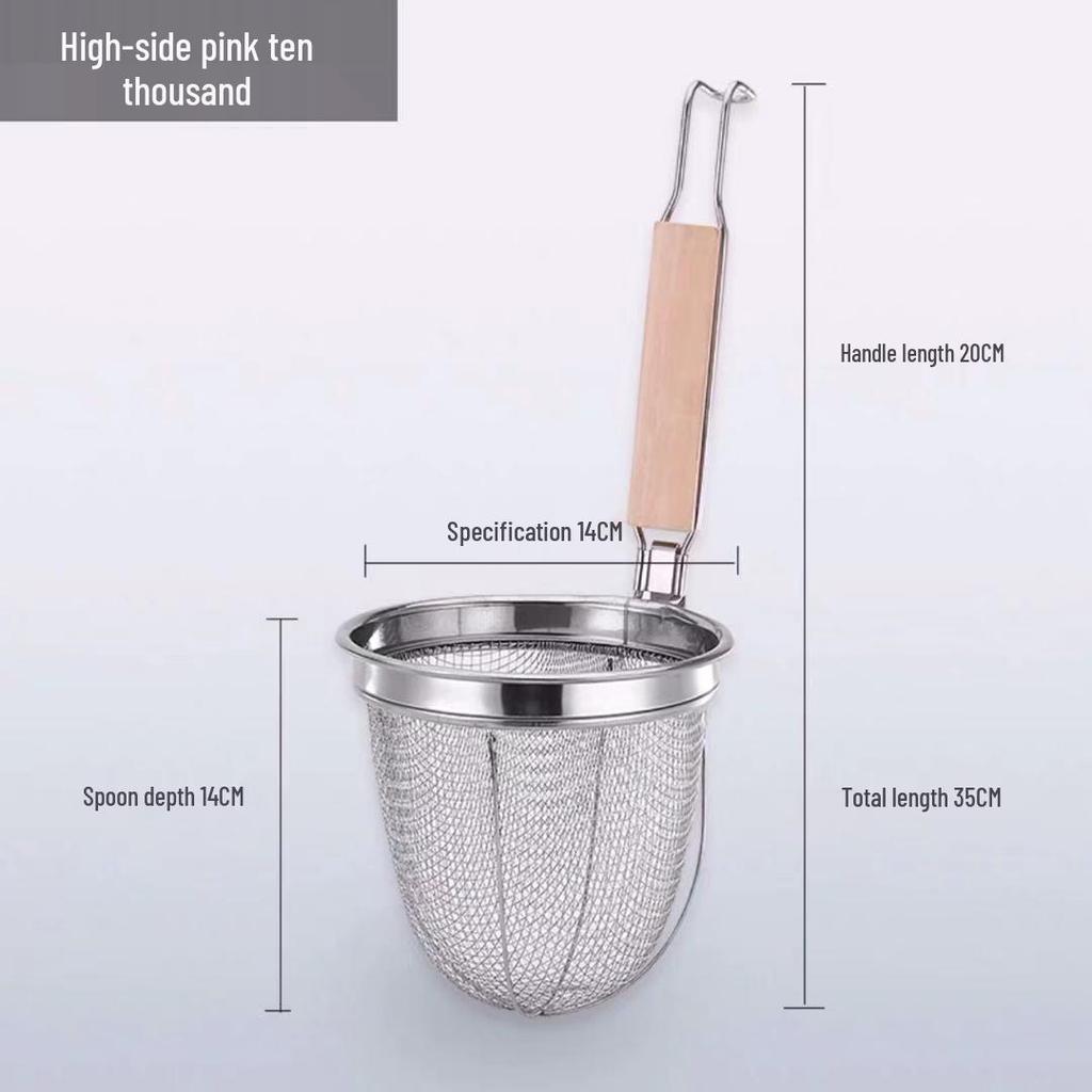 304 Stainless Steel Noodle and Soup Skimmer, Vegetable Strainer, Hot Pot Skimmer, Fine Mesh Strainer.