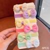 6Pcs/Set Children's Headbands Flower Hair Ring Sweet and Cute Ponytail Hair Ring Little Girl Braided Towel Ring Hair Accessories