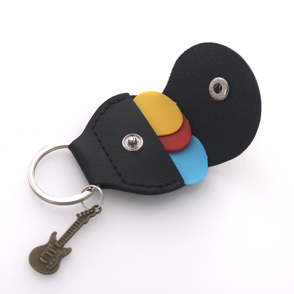 Сумка для хранения медиаторов, брелок, кожаный держатель с кулоном для гитары, украшение для сумки, брелока