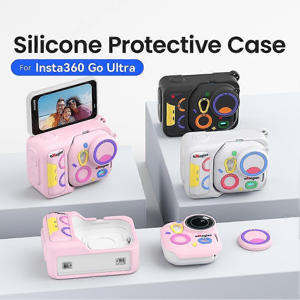 for AMagisn Colorful Silicone Protective Case forInsta360 Go Ultra Action Camera