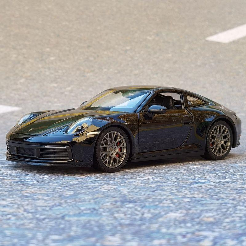 AABH1 Welly 1:24 Porsche 911 Carrera 4S Alloy Sports Car Model Diecast Metal Toy Vehicles Car Model High Simulation Childrens Toy Gift