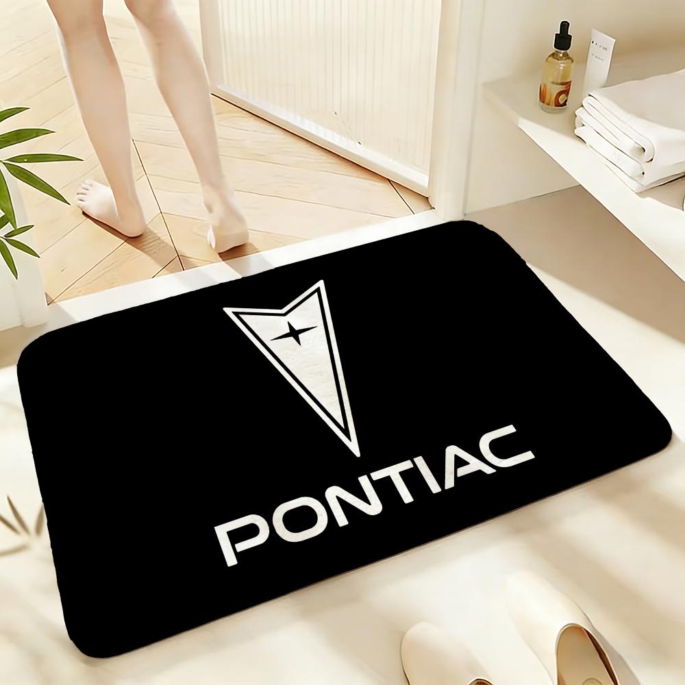 Мягкий Впитывающий Нескользящий Коврик Логотип бренда Pontiac Коврик для пола Домашний декор Придверный коврик Коврик для пола в спальне Коврик для душа