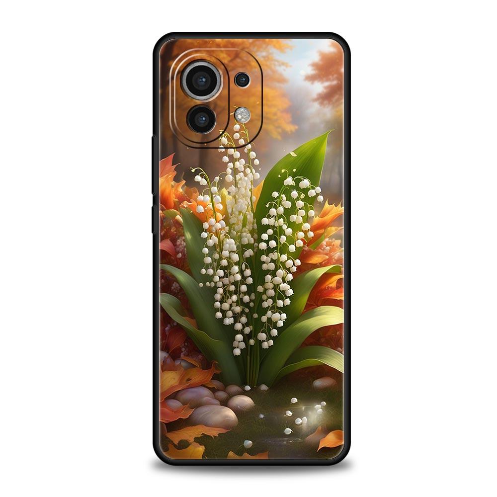 Прозрачный цветочный чехол для телефона Ландыш для Xiaomi Mi 17 Pro Max 15 14 13 12 11 Ultra 15T 14T 13T 12T 11T Pro Lite Мягкий ТПУ