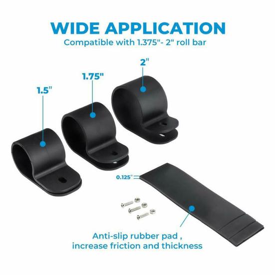 Регулируемое боковое зеркало заднего вида для мотоцикла 1,5/1,75/2 дюйма для Yamaha Rhino