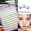 Mengjie Shangpin Large Capacity Stemless Fishtail Self-Adhesive Cluster Eyelashes - Natural Look for Beginners