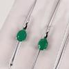 Bolaijewelry Серьги с натуральным зеленым агатом овальной формы 7*9 мм, серьги из стерлингового серебра 925 пробы, простые модные женские ювелирные изделия