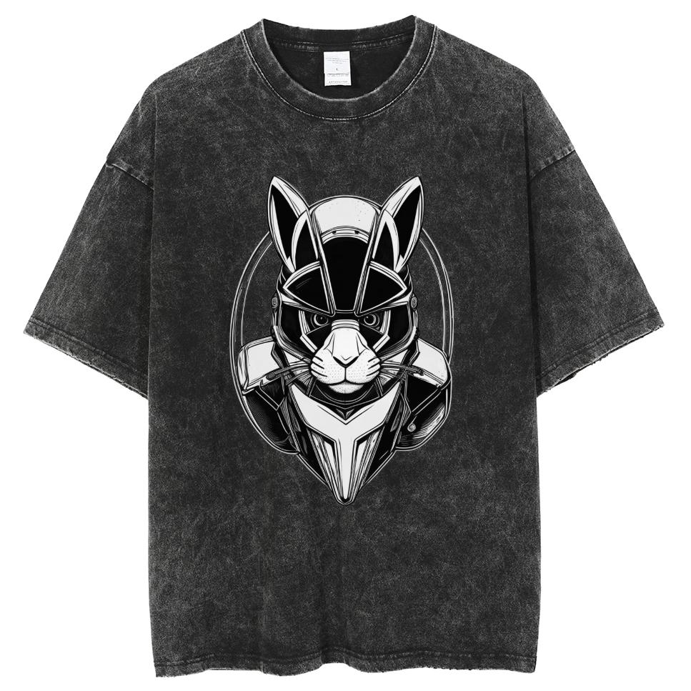 Женская футболка с коротким рукавом и принтом в виде мультяшных животных и букв, свободного покроя, унисекс, в винтажном стиле Харадзюку, смешная